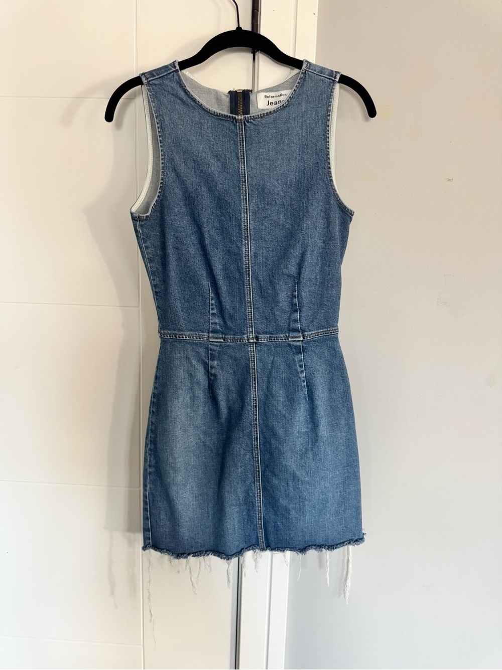 Reformation Denim Mini Dress - Medium Blue